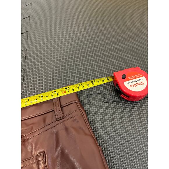 Abercrombie & Fitch Vegan Leather‎ 90s Straight Ultra High Rise Pants NWT 35 20R - Picture 7 of 8